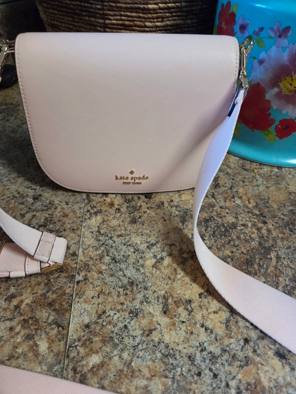 kate spade Blush Pink Saddle Crossbody Bag